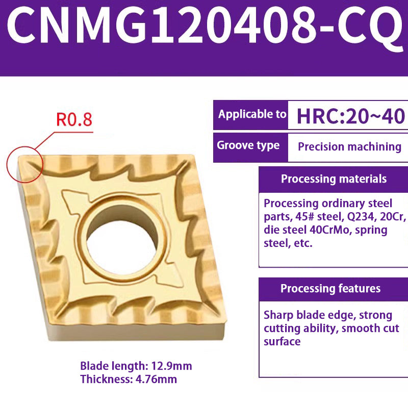 116-CNMG120404 turning blade 120408 steel stainless steel aluminum diamond outer circle alloy blade Shandong Denso Pricision Tools Co.,Ltd.